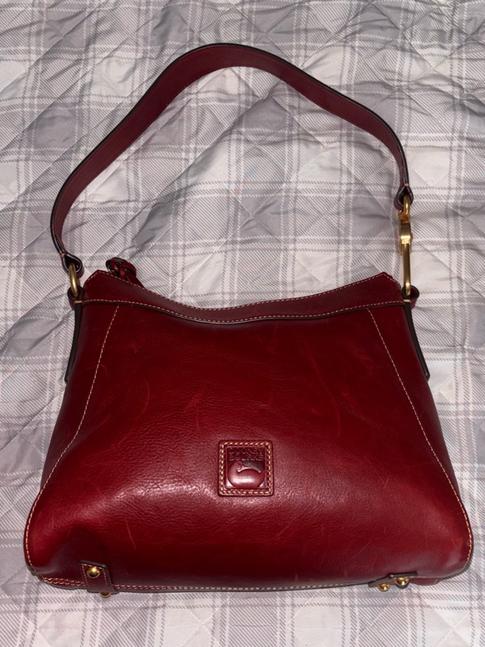 Dooney & Bourke Burgundy Leather Shoulder Bag